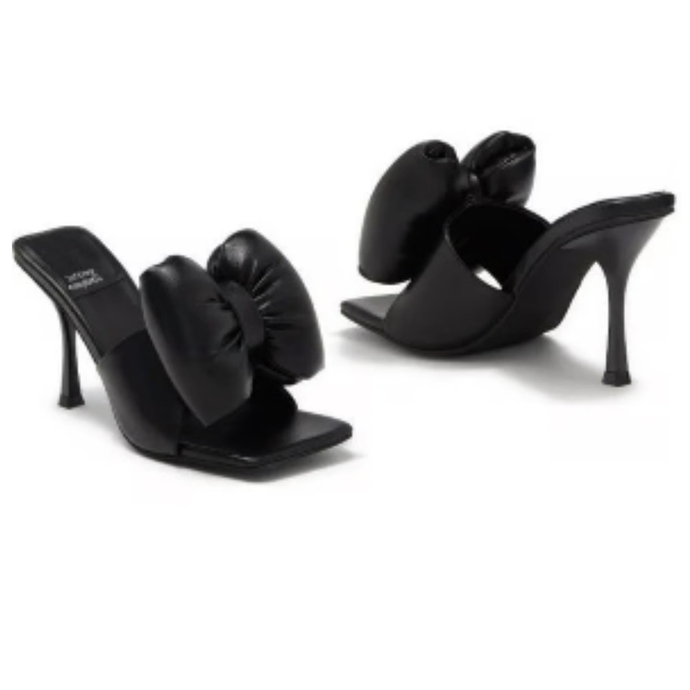 (JEFFREY CAMPBELL) BLACK BUBBLE BOW HEEL, size 9